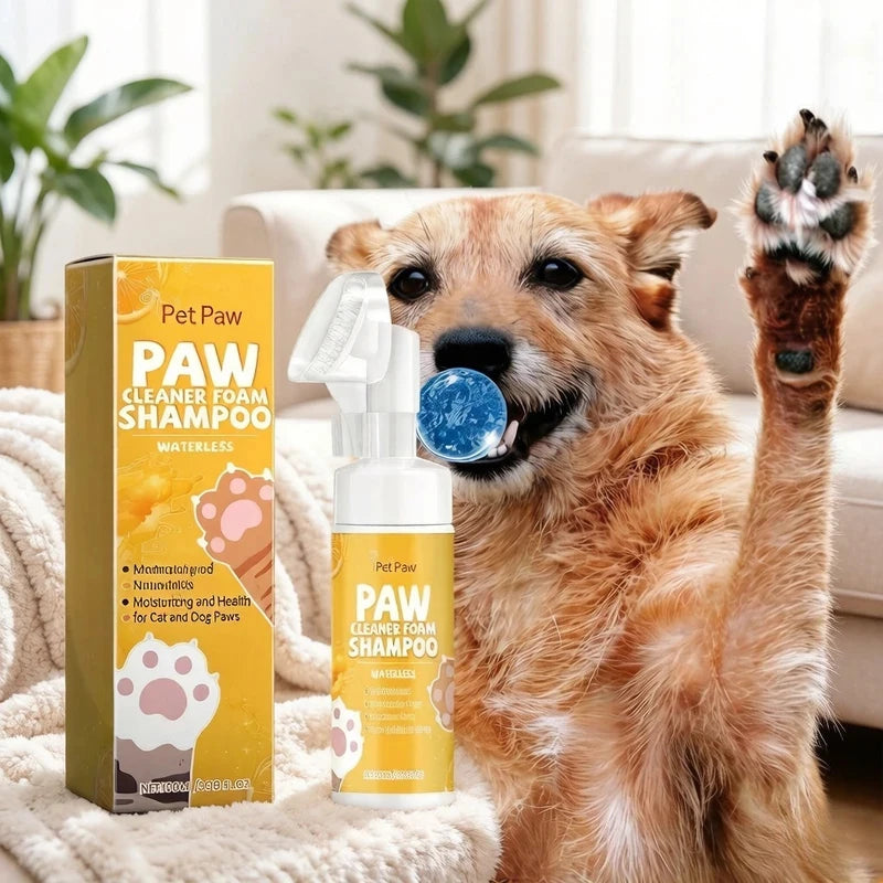 Nettoyant pour pattes d'animaux sans eau, mousse pour chiens et chats, nettoyage doux des pattes, élimine les odeurs des pattes, 100 ml, shampoing de toilettage