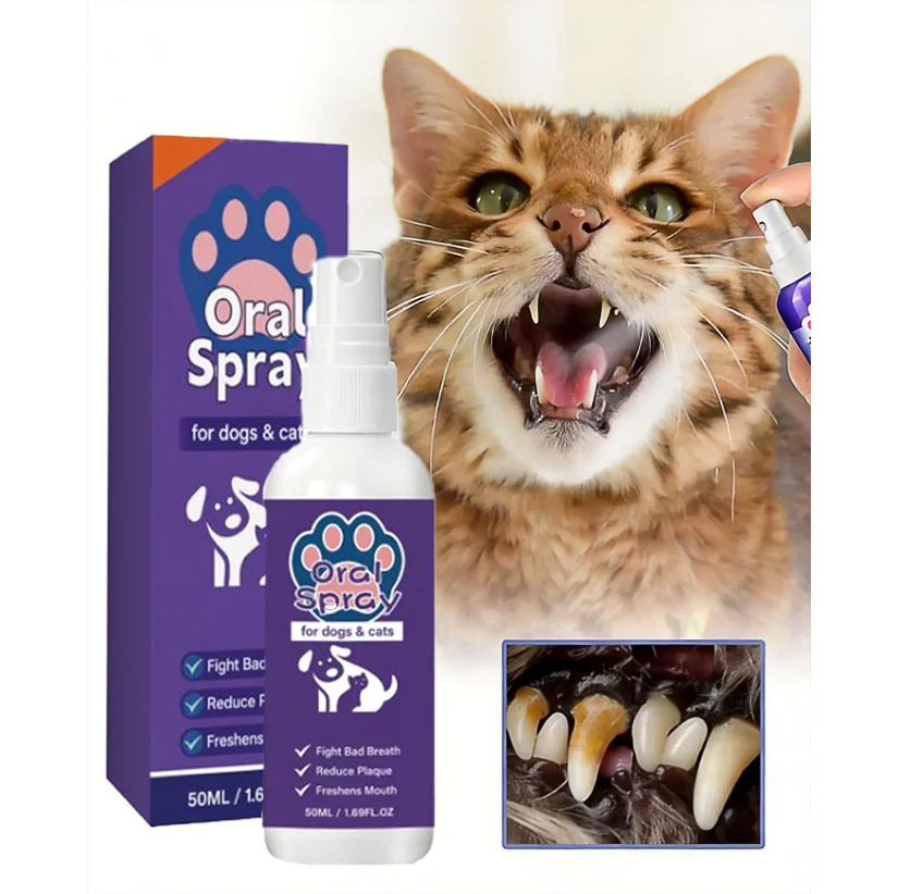 Un seul vaporisateur transforme l'haleine de votre chien de « risque biologique » en « paradis mentholé » – Pas de brosse, pas de larmes, juste des baisers joyeux.