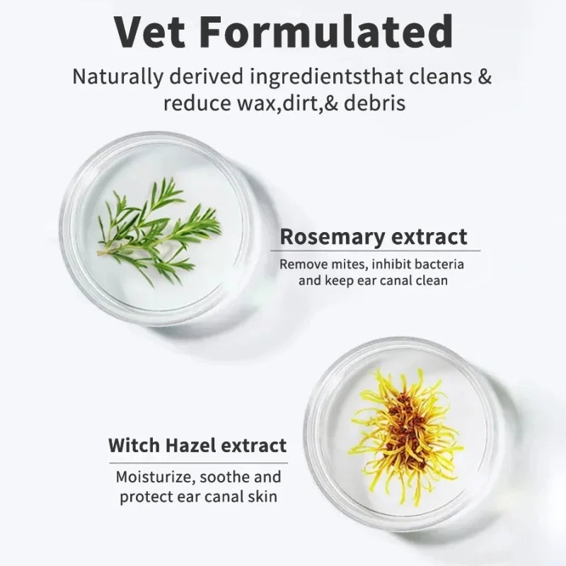 Lingettes nettoyantes pour oreilles d'animaux à l'aloe vera, pour chiens et chats, avec gants de nettoyage, lingettes douces pour un nettoyage facile des oreilles, hygiène quotidienne et toilettage