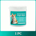 Lingettes nettoyantes pour oreilles d'animaux à l'aloe vera, pour chiens et chats, avec gants de nettoyage, lingettes douces pour un nettoyage facile des oreilles, hygiène quotidienne et toilettage