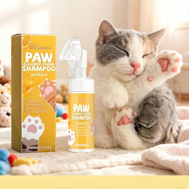Nettoyant pour pattes d'animaux sans eau, mousse pour chiens et chats, nettoyage doux des pattes, élimine les odeurs des pattes, 100 ml, shampoing de toilettage